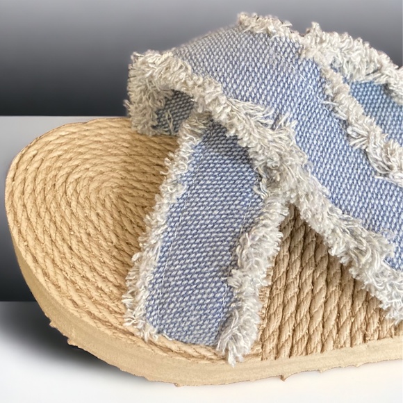 Wedge Sandals for Women Open Toe Espadrilles Platform/ Crisscross Design - Picture 6 of 10